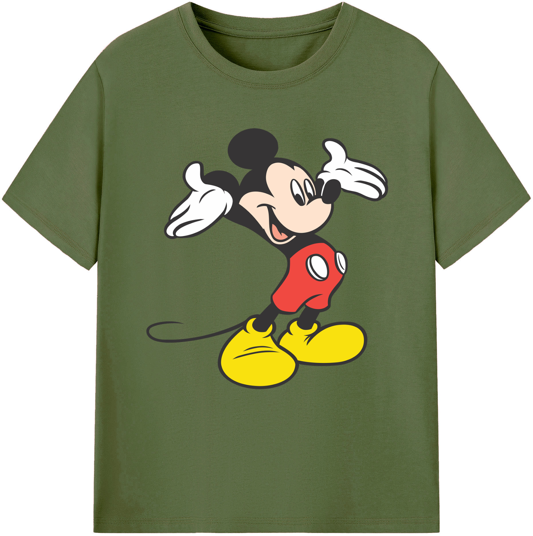 （画像用） ミッキーマウス Mickey Mouse 綿100％半袖Tシャツ（フロントプリント）